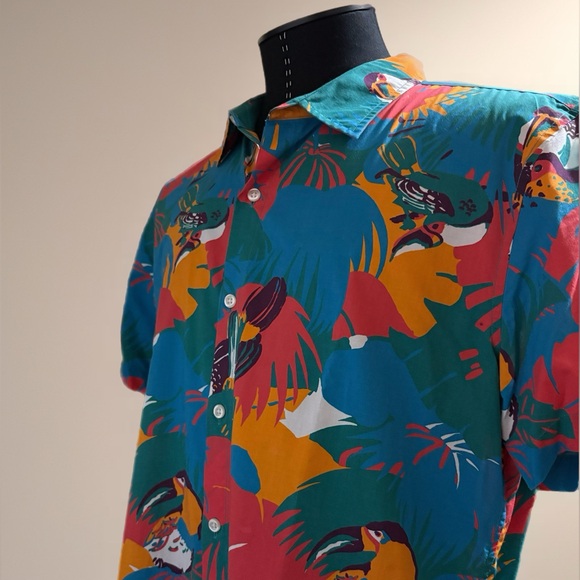 Bonobos Colorful Tropical Men's Shirt - Picture 4 of 5